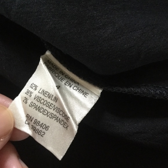 Theory Black Linen Blend Shift Baby Doll Dress - Picture 4 of 8